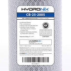 Hydronix HX-CB-25-2005/3 Universal NSF Coconut Activated Carbon Block Water Filter, 2.5" x 20"-5 Micron, 1 Count (Pack of 3), White