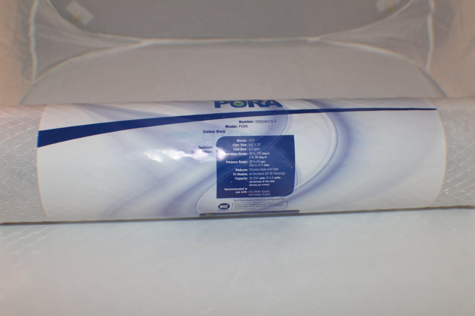 Genuine Pura- Aquaflow UVBB carbon block filter.