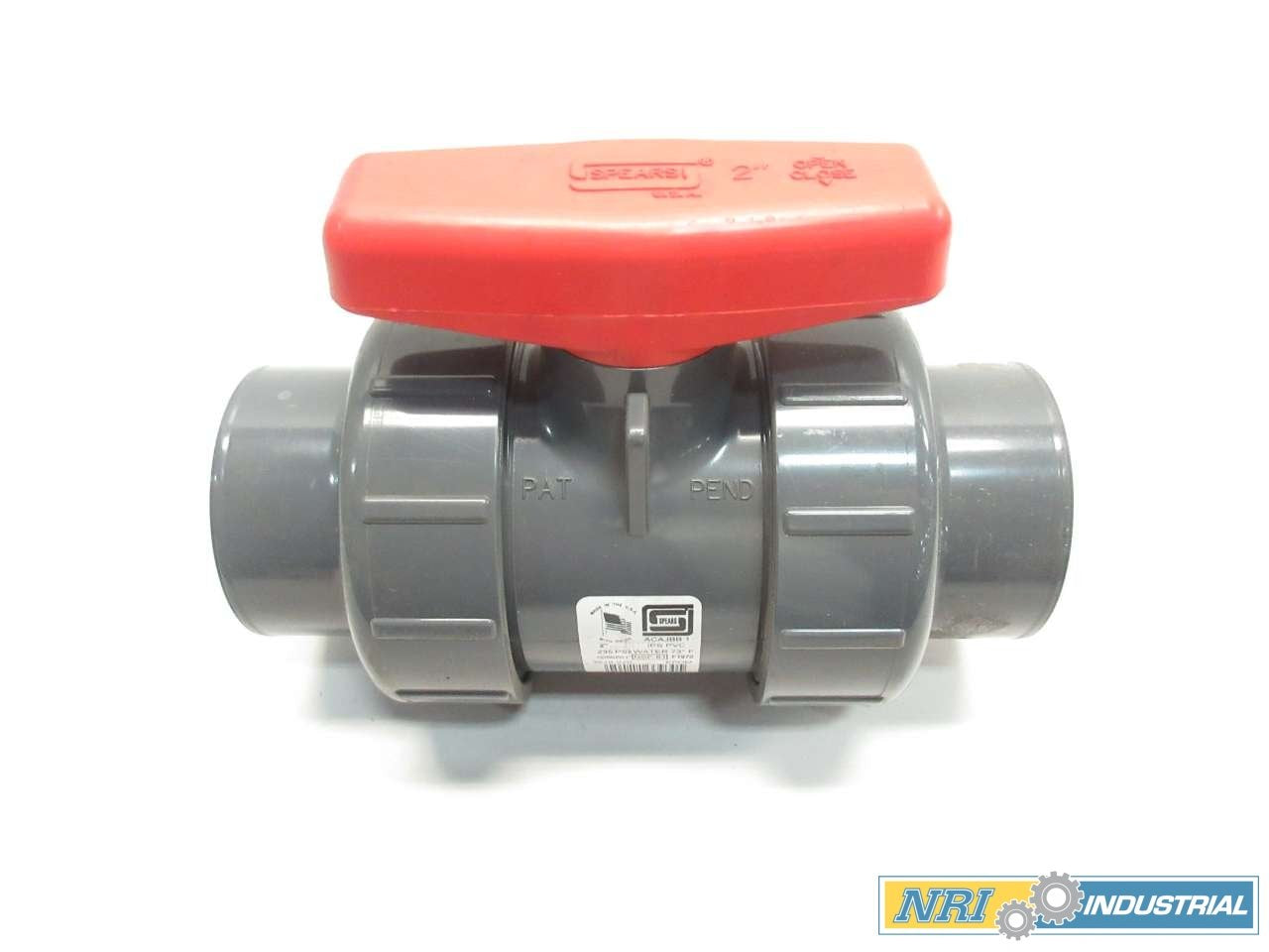 NEW SPEARS 3629-020 TRUE UNION 2000 2 IN PVC STANDARD BALL VALVE D546832