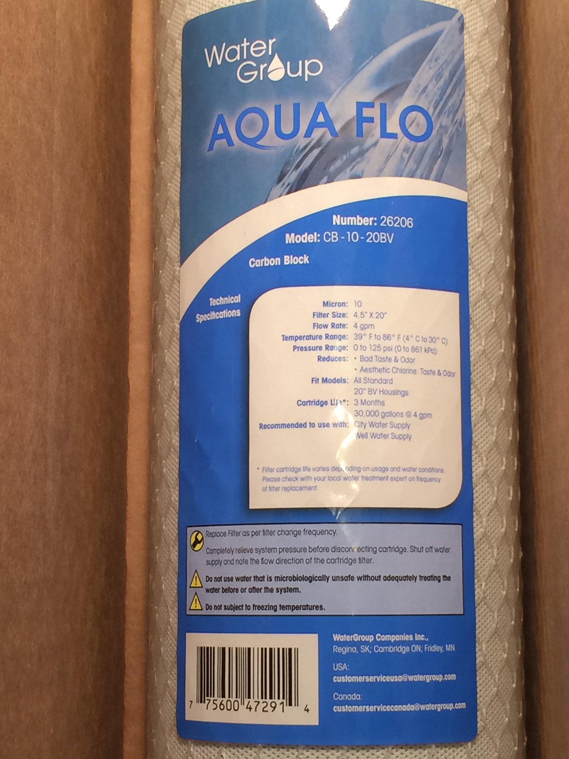 Genuine Pura- Aquaflow UVBB carbon block filter.