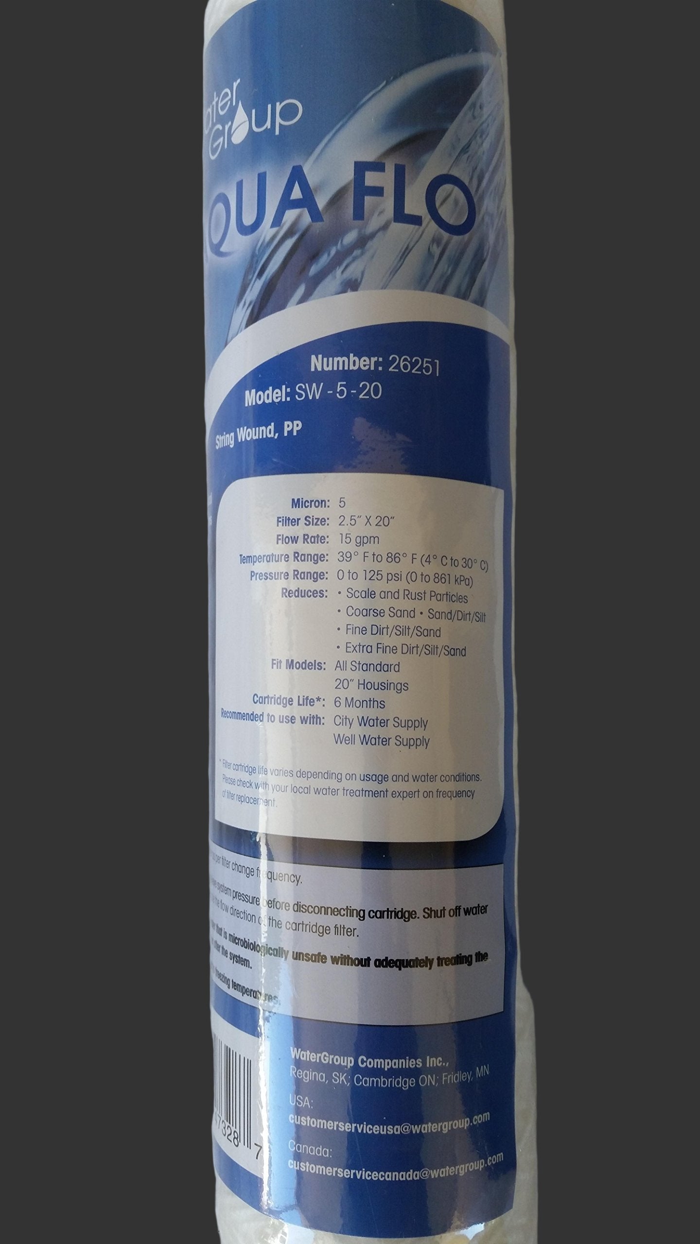 OEM Pura 33003033 / Aquaflo 26251 Sediment Filter UV20 series