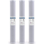 Hydronix HX-CB-25-2010/3 Universal NSF Coconut Activated Carbon Block Water Filter, 2.5" x 20" - 10 micron - 3 Pack