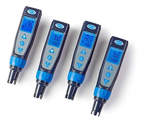 Hach 9532800 Pocket Pro+ Multi 2 Tester for pH/Cond/TDS/Salinity with Replaceable Sensor