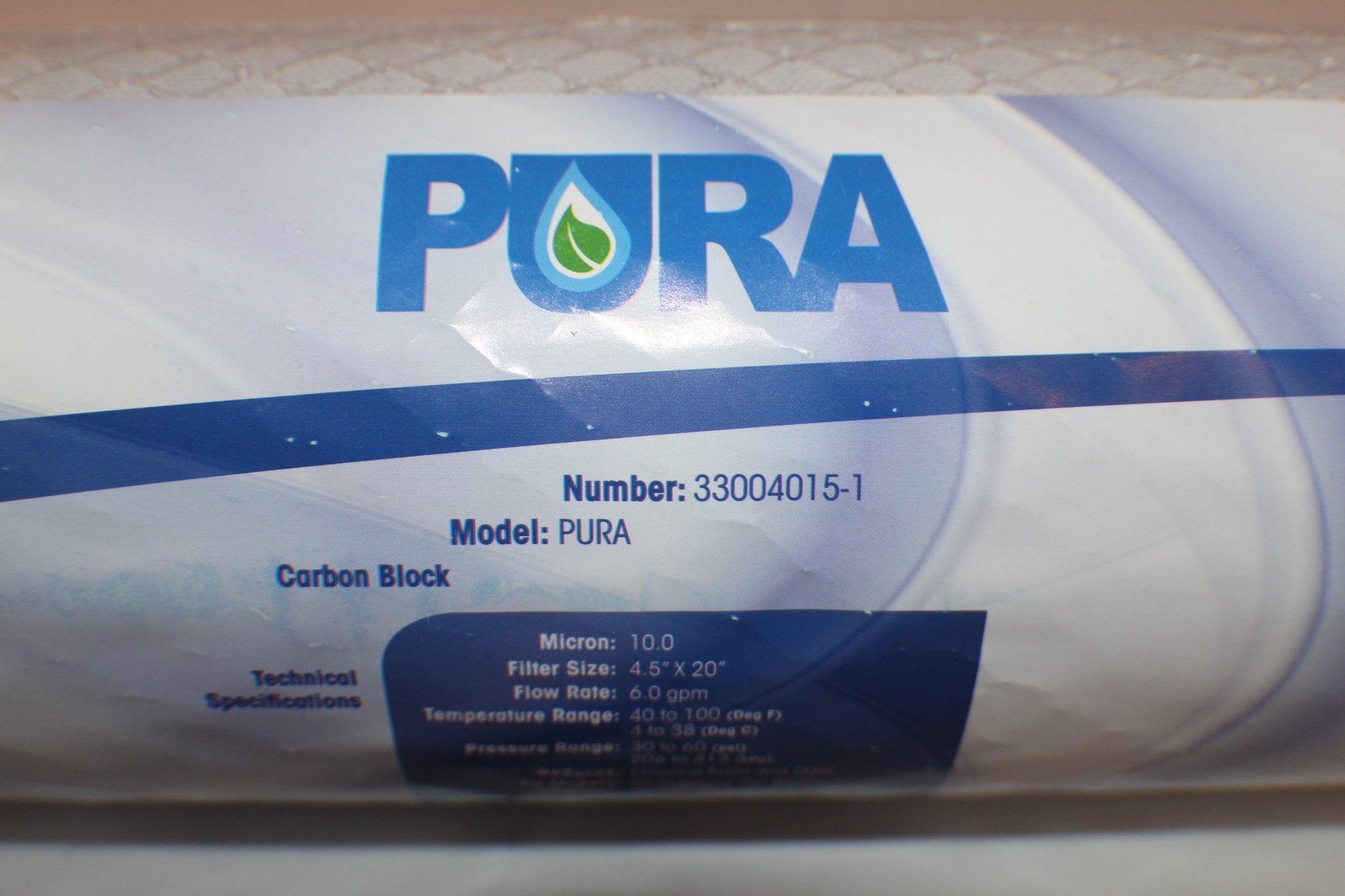 Genuine Pura- Aquaflow UVBB carbon block filter.