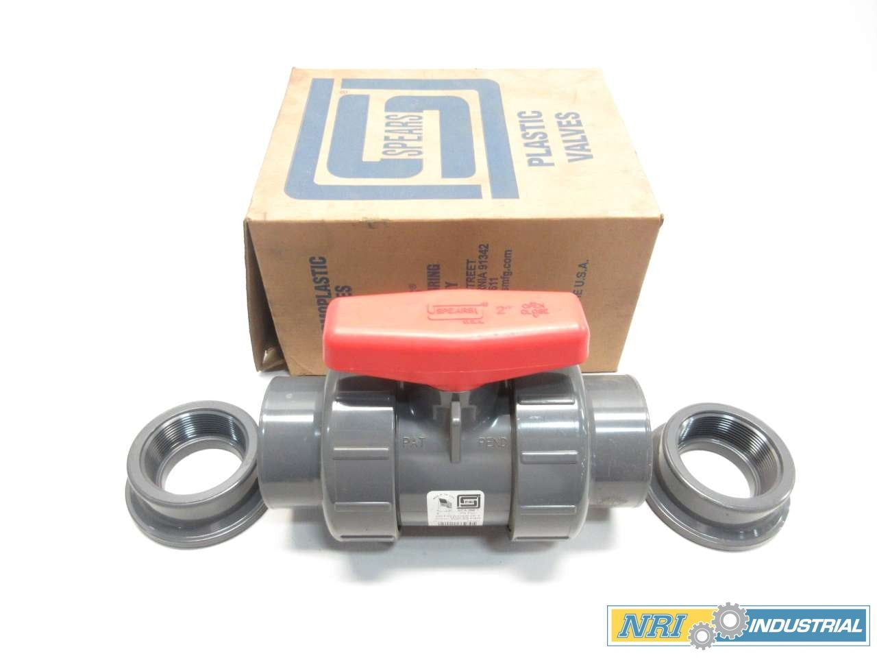 NEW SPEARS 3629-020 TRUE UNION 2000 2 IN PVC STANDARD BALL VALVE D546832