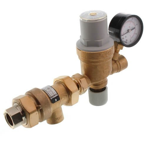 Caleffi 1/2" 573 Backflow Preventer and AutoFill Combination w/Pressure Gauge (Threaded)
