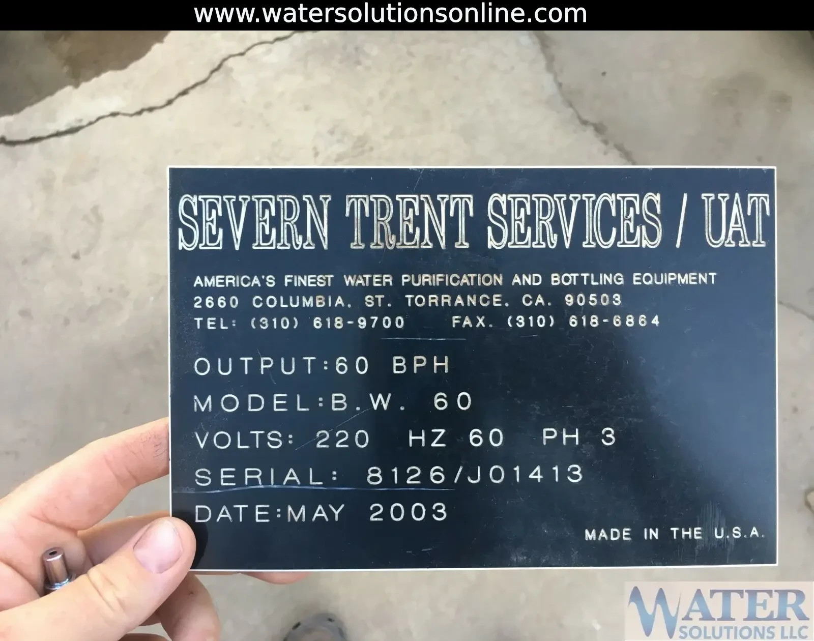 60 BPH 5 Gallon Water Bottle Filler – Severn Trent Baby Works – Bottling Line